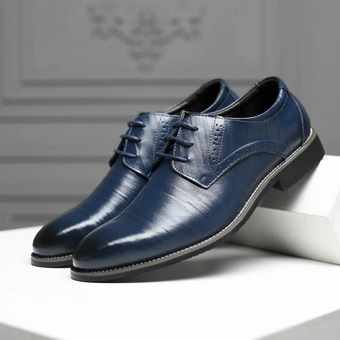 Elegant Pointed Toe Oxfords for Men - Soft Bottom Business Casual Formal Dress Shoes for Office, Weddings, and Parties